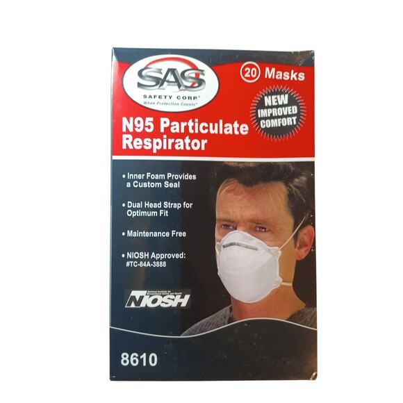N95 Particulate Respirator Box of 20 - Picture 1 of 4